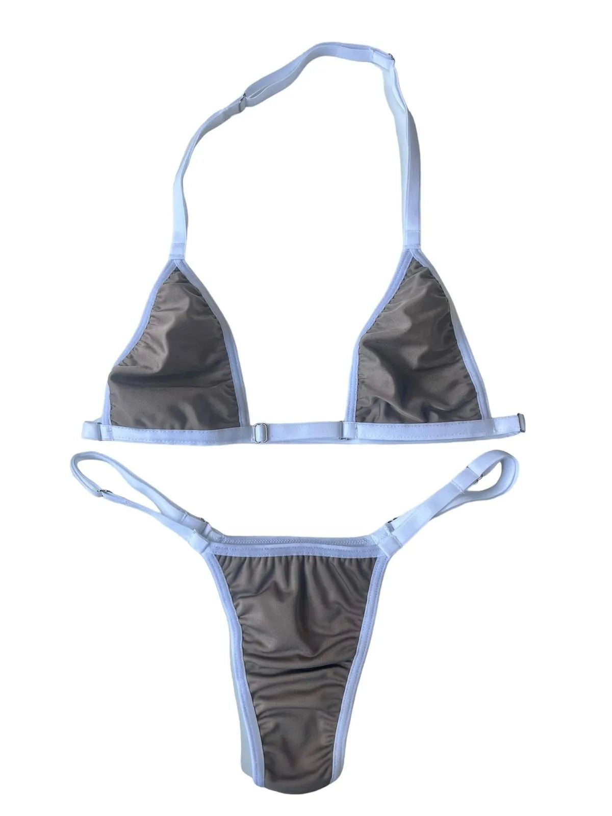 Conjunto Marrom com branco sem Bojo