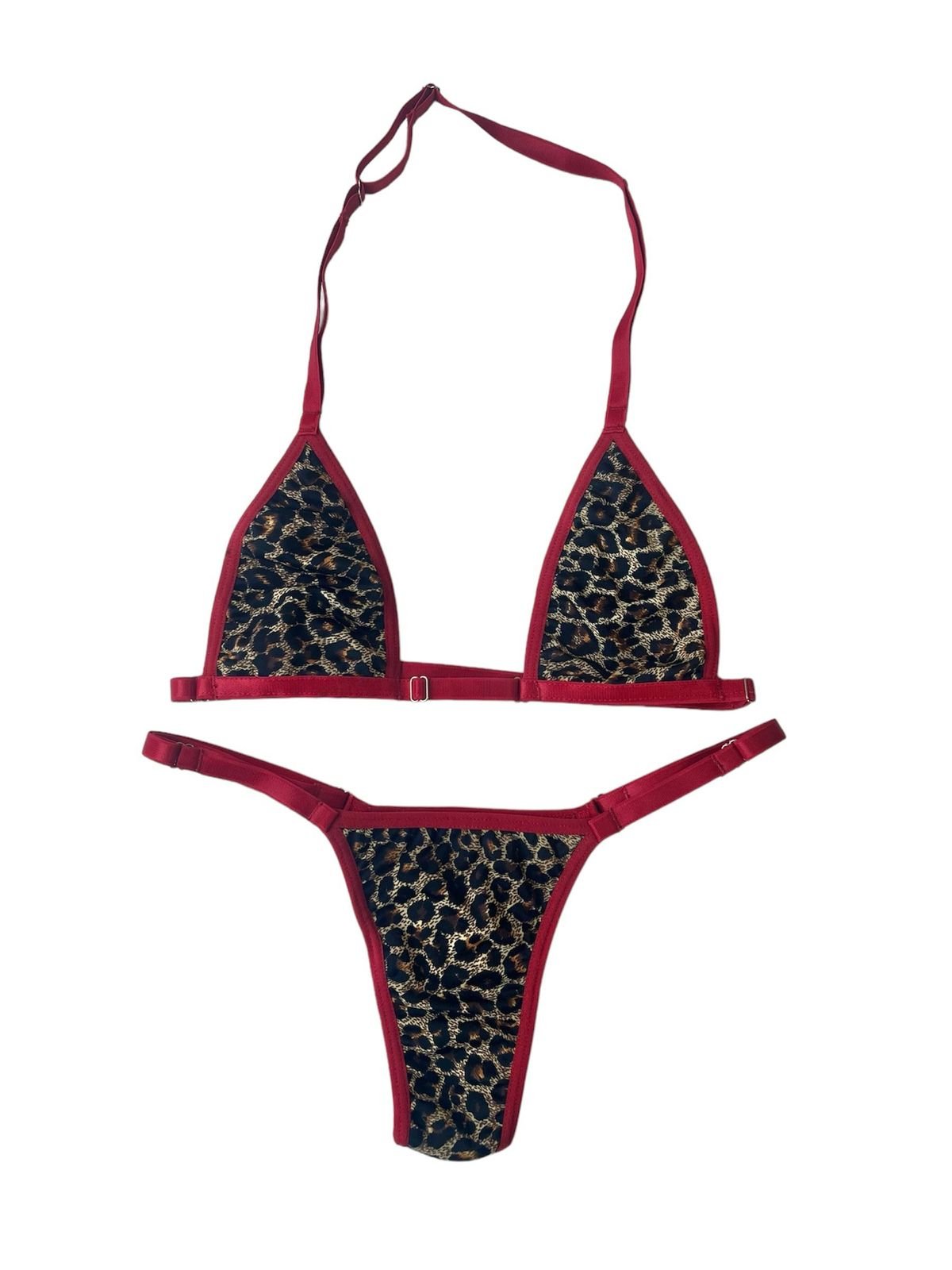 Conjunto Onça com Vermelho sem Bojo