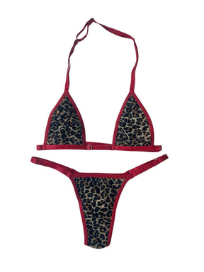 Conjunto Onça com Vermelho sem Bojo